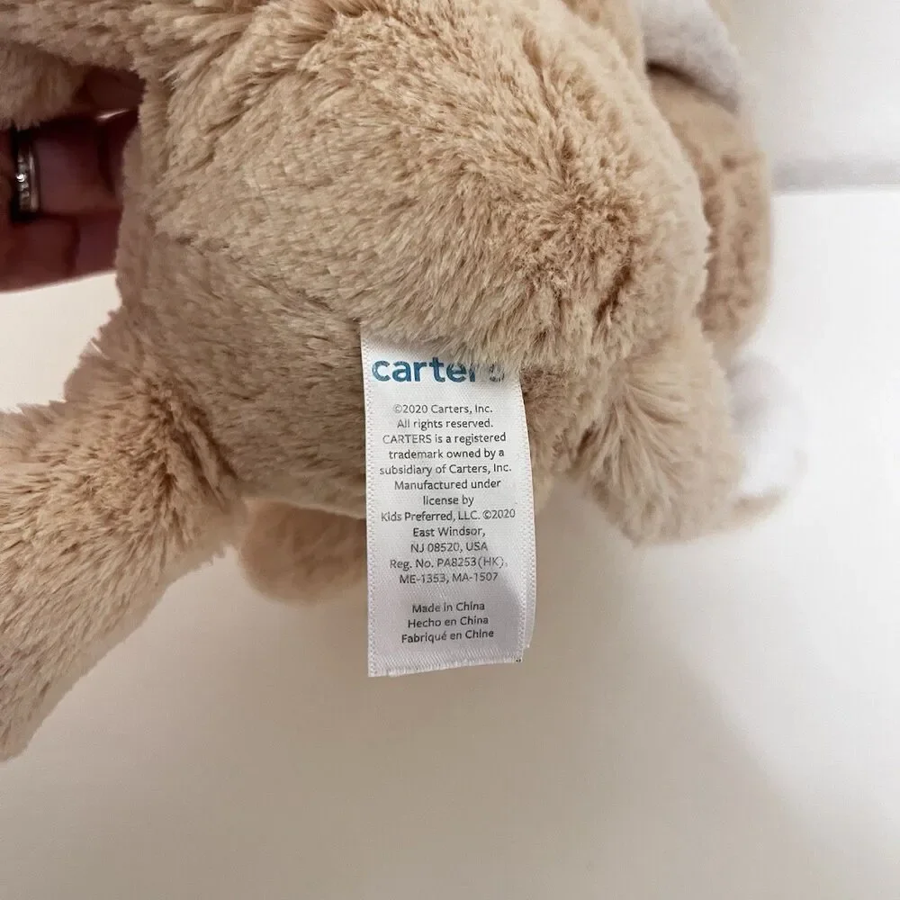 Carter's Golden Retriever Tan White Puppy Dog Lovey Plush 10” Stuffed Animal